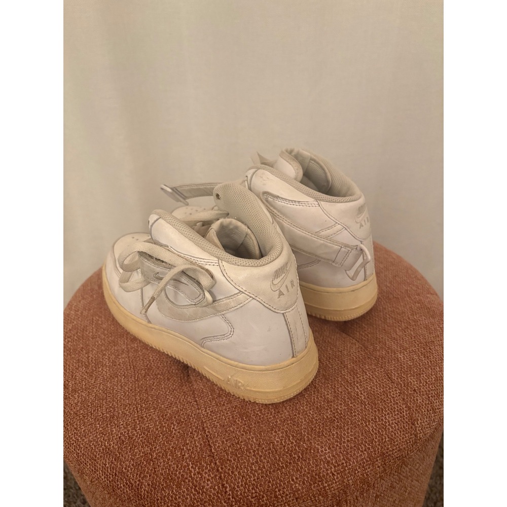 Nike Air Force 1 Mid 07 White Leather Sneakers 315123-111 - Picture 4 of 7